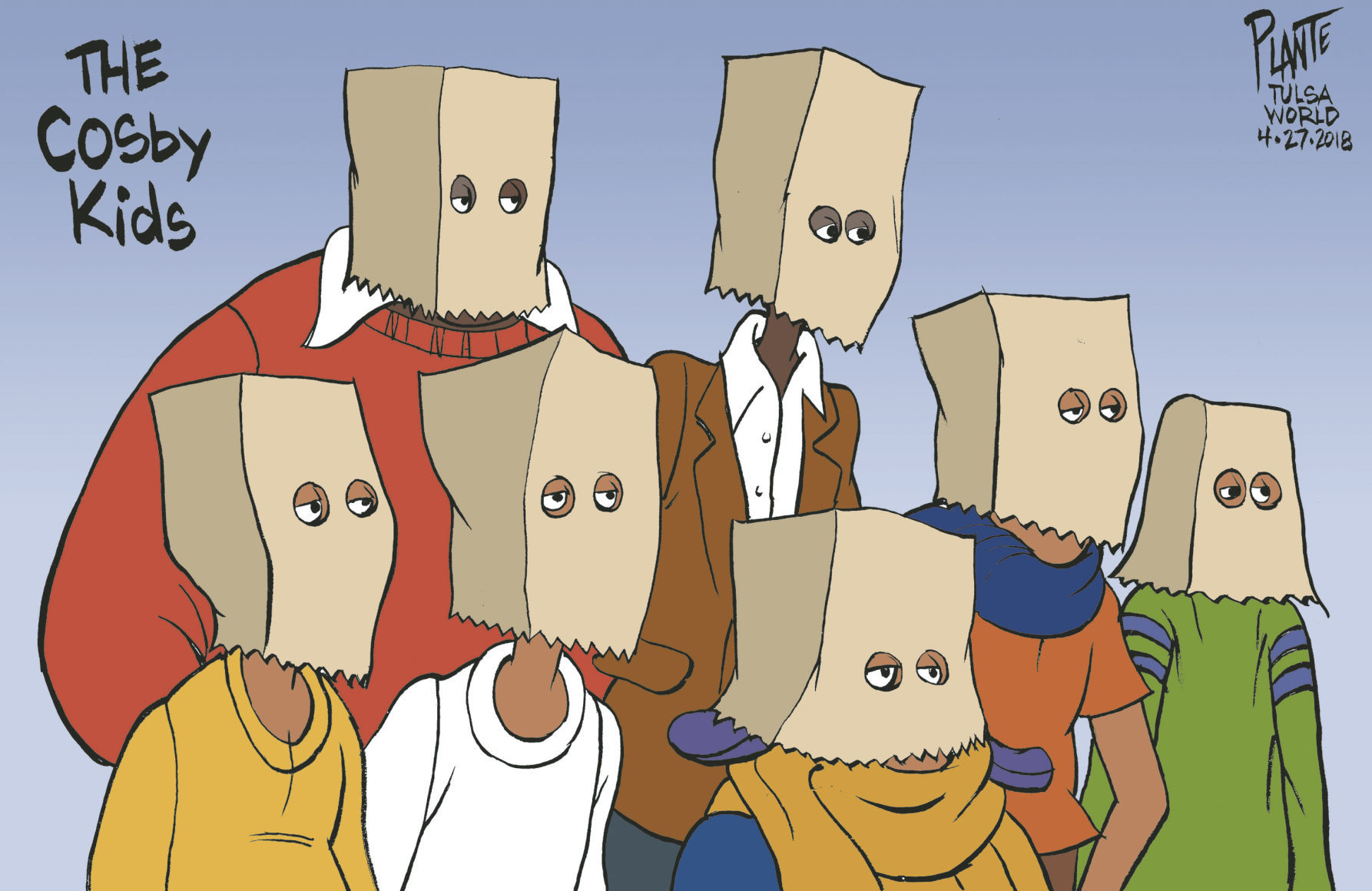 Bruce Plante Cartoon: The Cosby Kids react to the guilty verdict